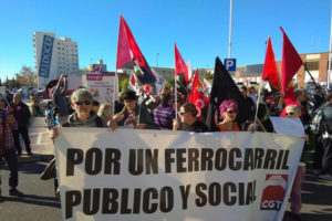 El SFF-CGT anuncia huelgas en Adif y Renfe en defensa del ferrocarril publico social y sostenible