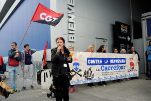 Concentración contra la Represión Sindical en Carrefour Leganés