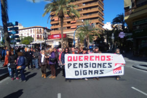 [Fotos] Manifestaciones en Alicante y Valencia por unas pensiones dignas