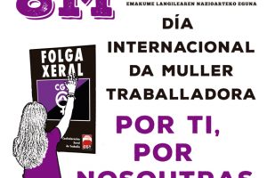 A CGT, que convocou unha Folga Xeral Feminista de 24 horas este 8 de marzo, informa