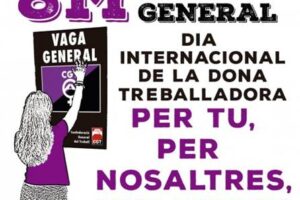 La CGT de Barcelona ha sido convocada hoy lunes para hablar de los servicios mínimos de la Huelga General de 24 horas para el 8 de marzo