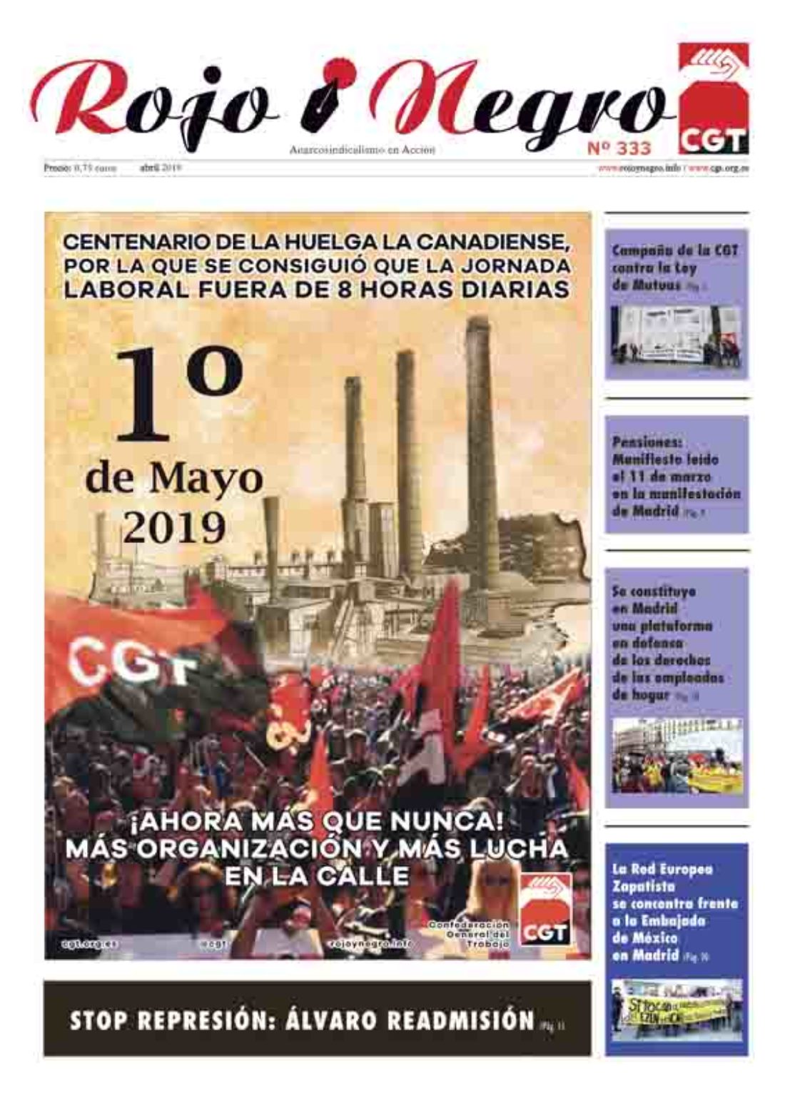 Rojo y Negro Nº 333, abril 2019