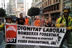 Concentraciones en Alacant y Castelló este martes, 21-M, como denuncia por las contrataciones fraudulentas en el Servicio de Bomberos Forestales