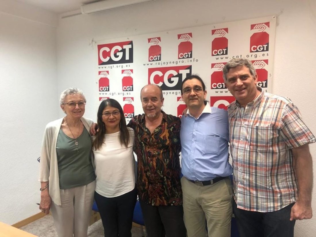 La CGT recibe a representantes del partido Fuerza Alternativa Revolucionaria del Común, antiguas FARC de Colombia