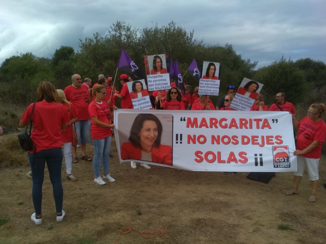 Trabajadoras de Dulcinea Nutrición exigen a Margarita Robles, ministra de Defensa, el fin de los abusos laborales de la concesionaria