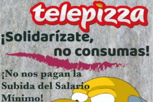 Las plantillas de Telepizza llaman al boicot contra la empresa por unas condiciones laborales dignas