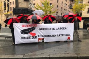 Concentración de CGT-Salamanca contra los accidentes laborales
