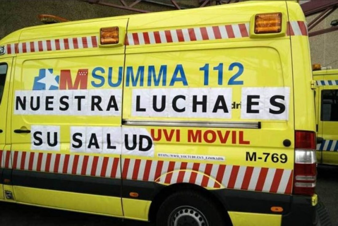 El TSJM anula los servicios mínimos fijados por el Gobierno de la Comunidad de Madrid en el SUMMA 112 durante la jornada de Huelga General del pasado 8M