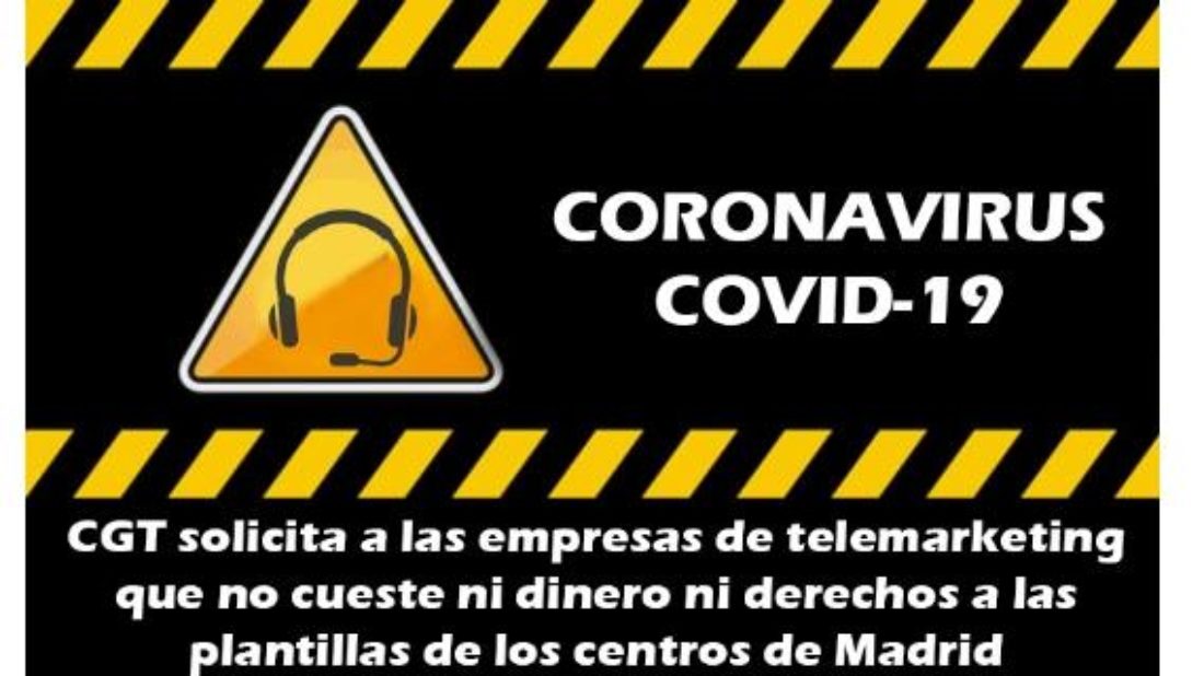 CGT lamenta el fallecimiento de una trabajadora de telemarketing por Covid-19 y explica que investigará las circunstancias en las que enfermó