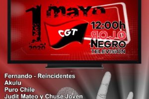 CGT realizará un concierto virtual a través de Rojo y Negro Televisión para conmemorar el 1º de Mayo