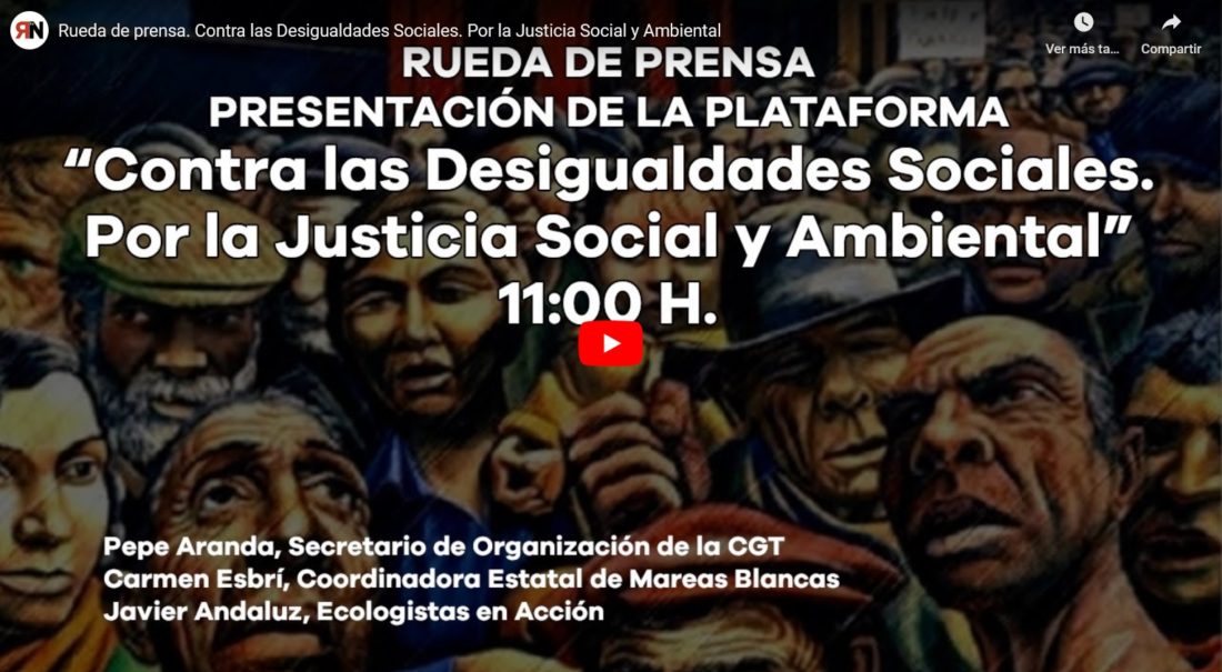 Directo: Rueda de Prensa, Contra las Desigualdades Sociales
