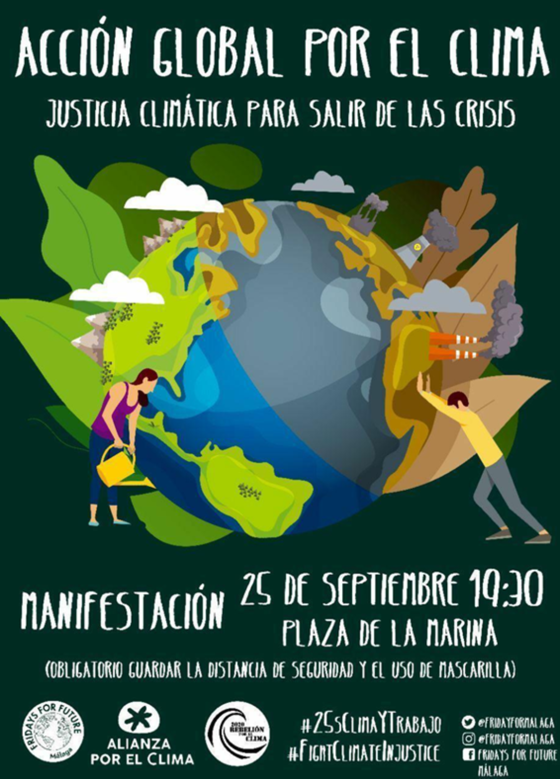 Málaga sale a la calle el 25 de septiembre, Día Mundial por el Clima