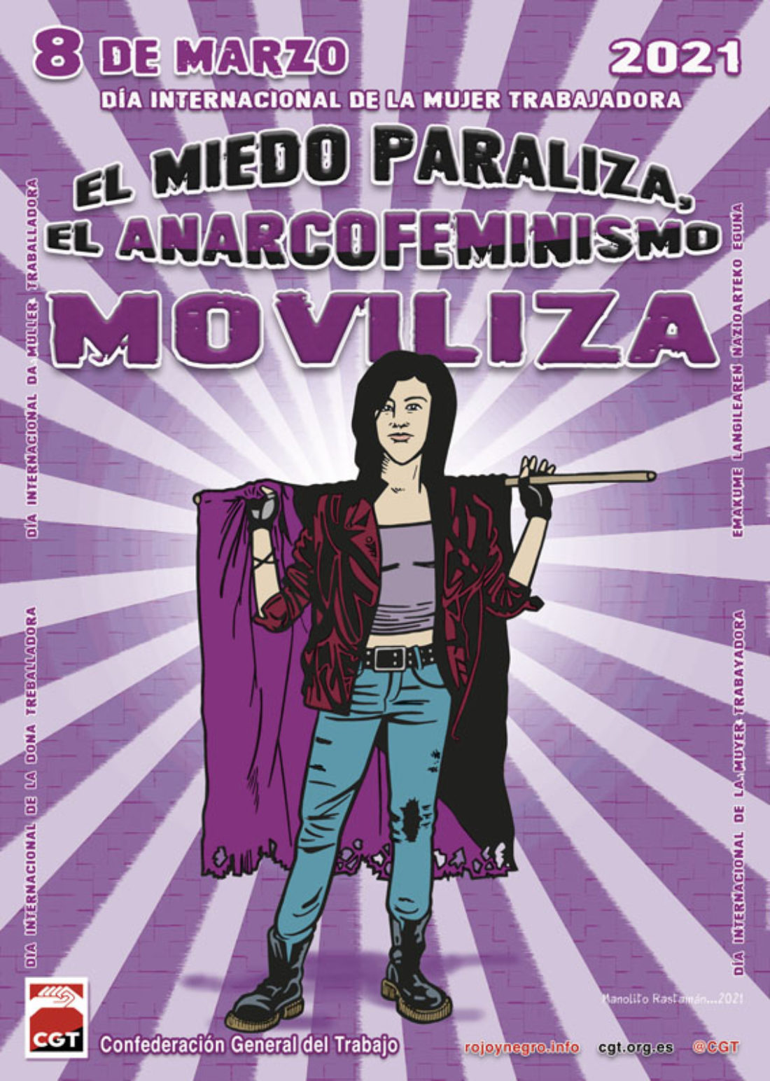 8 de Marzo de 2021 ¡El miedo paraliza, el anarcofeminismo moviliza!