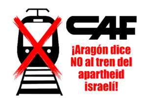 CGT se suma a la campaña del Foro Palestina Libre de Zaragoza exigiendo a CAF que rescinda el contrato del proyecto ilegal israelí del tren ligero de Jerusalén