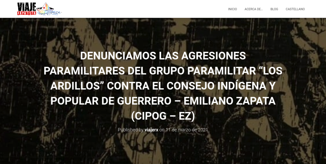 Denunciamos las agresiones paramilitares del grupo paramilitar «Los Ardillos» contra el Consejo Indígena y Popular de Guerrero-Emiliano Zapata (CIPOG-EZ)