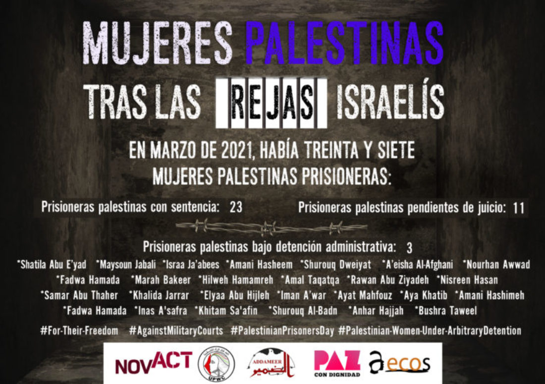Llamamiento a la Acción: Súmate a la campaña “Mujeres Palestinas tras las Rejas de Israel”