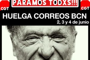 Huelga 2, 3 y 4 de junio en Correos en toda la provincia de Barcelona