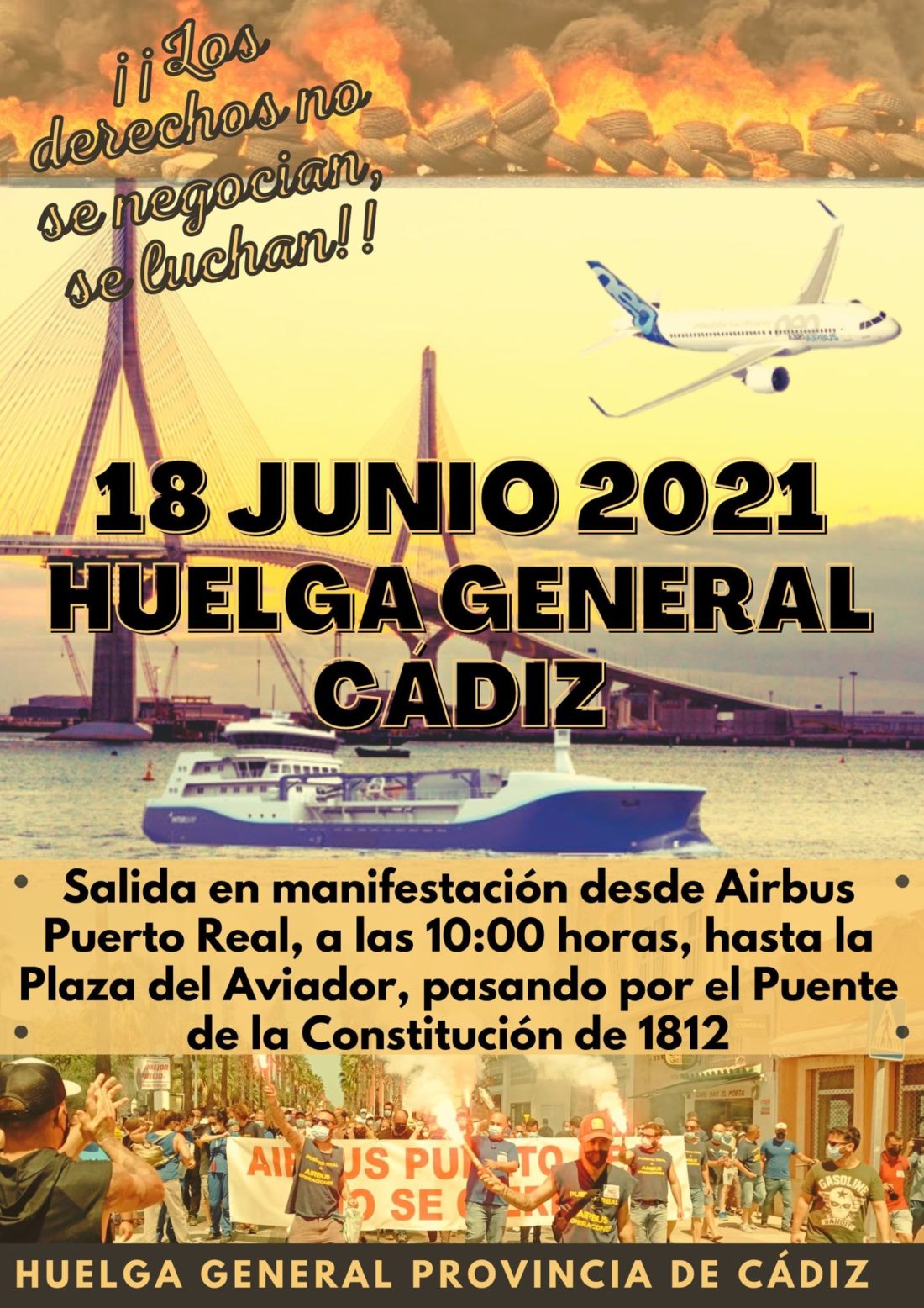 EL TSJA autoriza la marcha por el Puente de la Pepa el 18 de junio en Cádiz