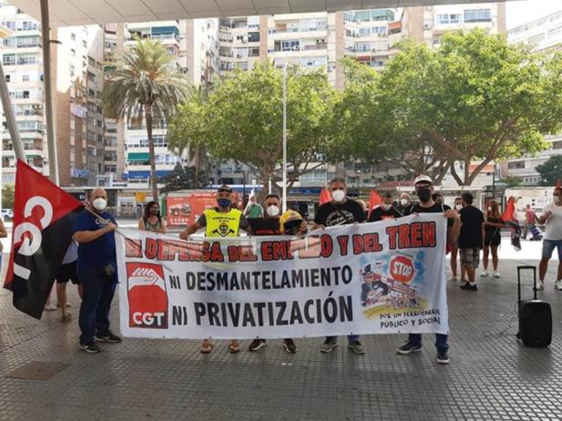 Tras el éxito de la primera jornada de huelga, a partir de las 14h del domingo 4 de julio se inicia un nuevo paro de 24h en RENFE en la provincia de Málaga