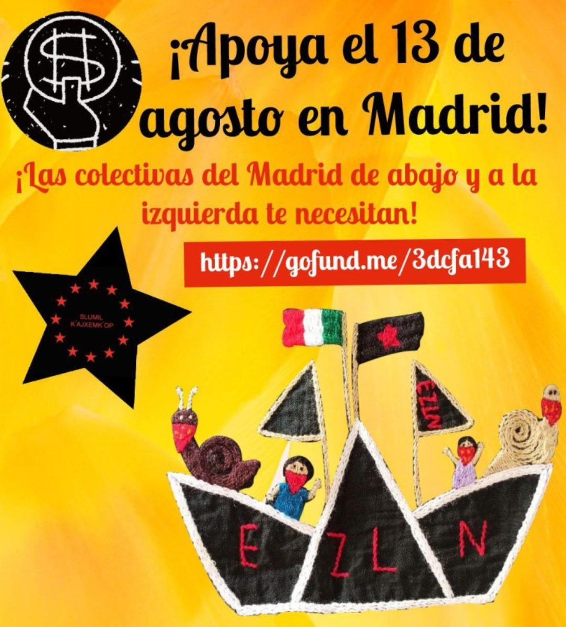 Crowdfunding en apoyo a la visita de las Zapatistas a Madrid el 13 de agosto