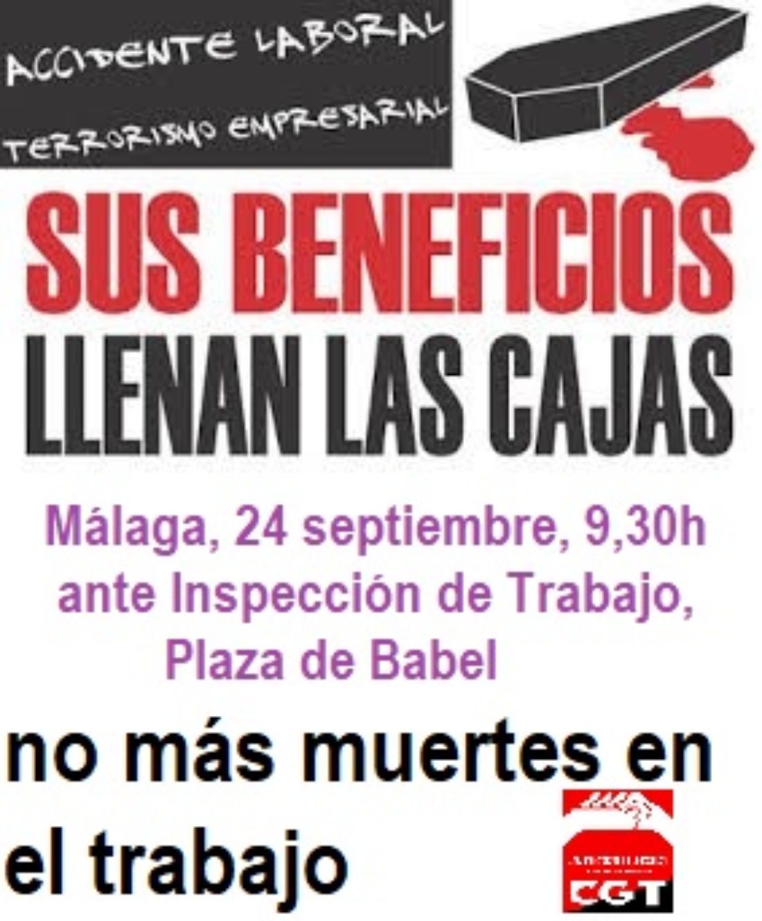 EEl viernes 24 de septiembre, jornada completa de reivindicaciones en Málaga