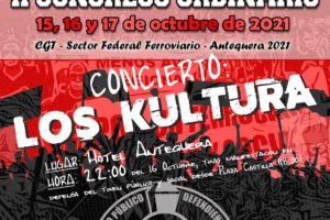 Congreso del Sector Ferroviario Estatal de CGT en Antequera los días 15, 16 y 17 de octubre