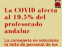 La COVID afecta al 19,5% del profesorado andaluz