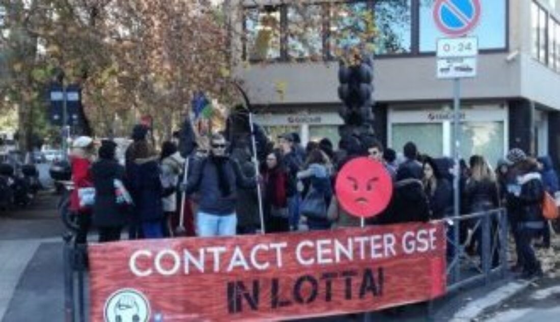 Solidaridad y apoyo a l@s trabajadores de Almaviva Contact Center Gse en Roma