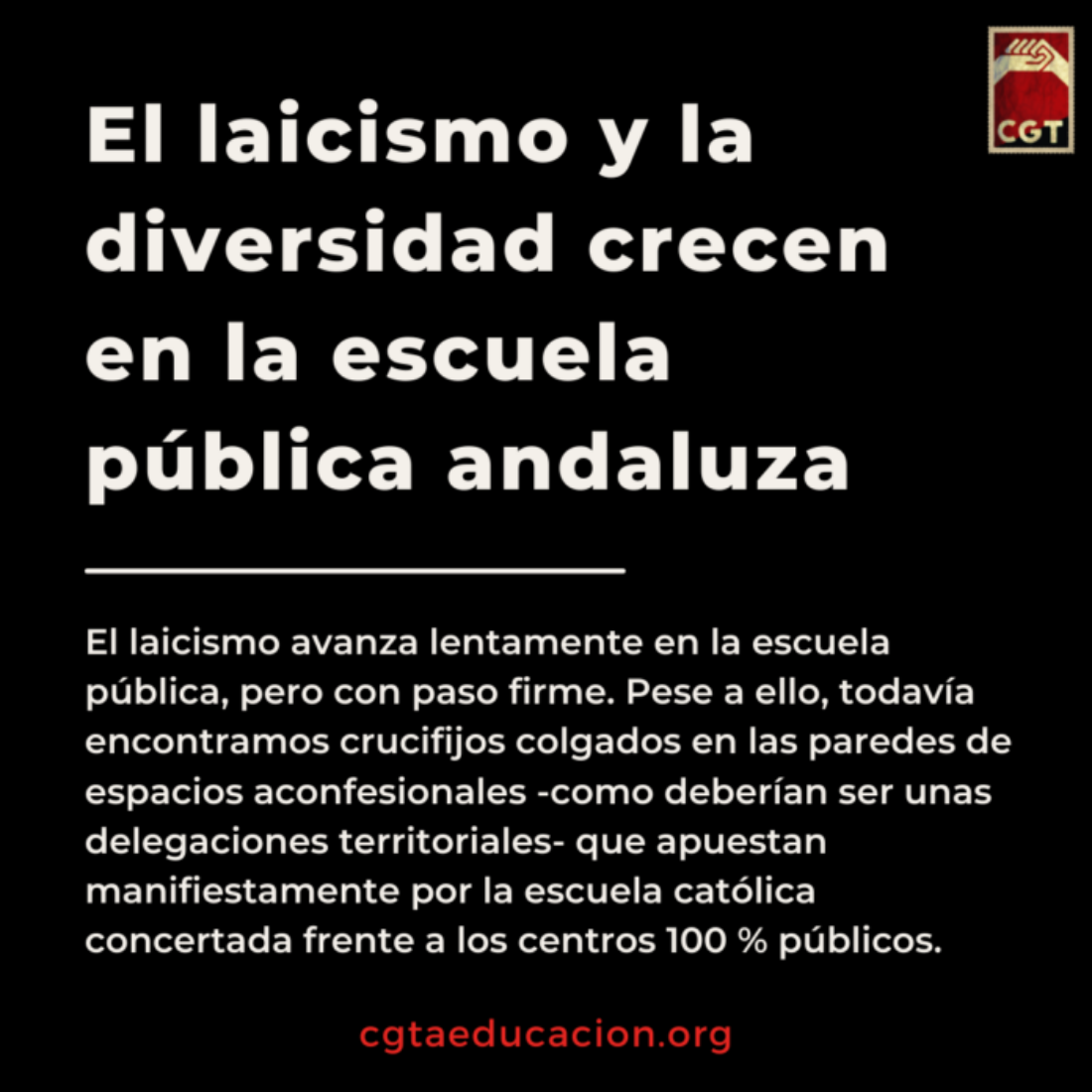 El laicismo y la diversidad crecen en la escuela pública andaluza