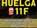 11-F: Huelga estatal Zara y Pull&Bear. Concentración en Barcelona