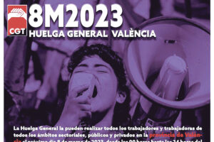 CGT València convoca huelga general feminista el 8M