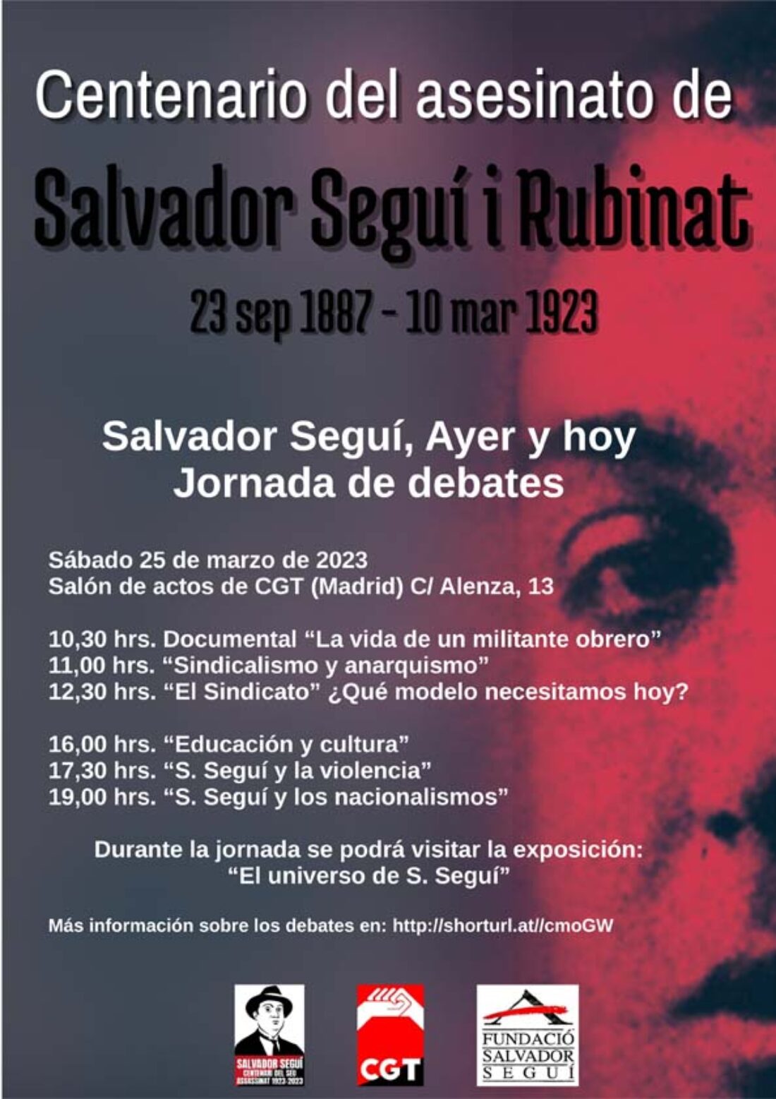 Actos del Centenario del asesinato de Salvador Seguí en Madrid