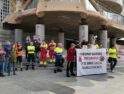 CGT se ha concentrado hoy frente a la Asamblea Regional para exigir que el SMS y Hozono Global cumplan el PPT