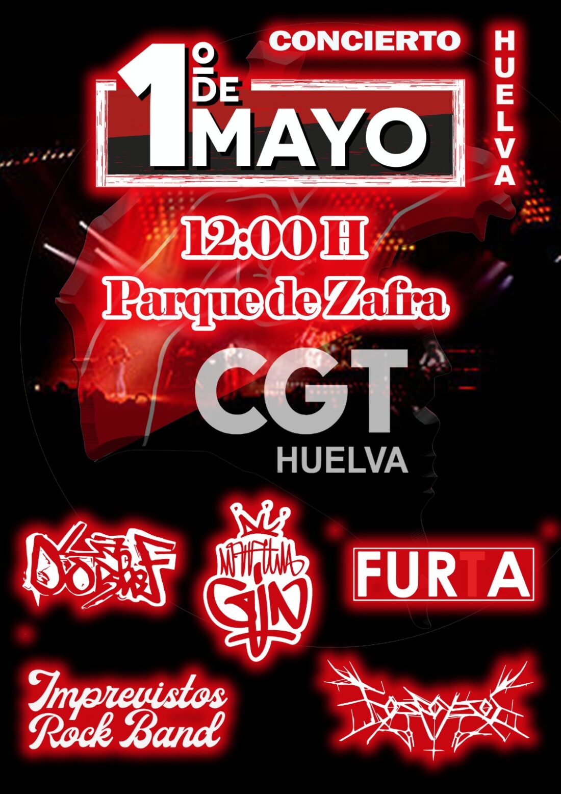 CGT Huelva organiza un concierto para celebrar el 1º de Mayo