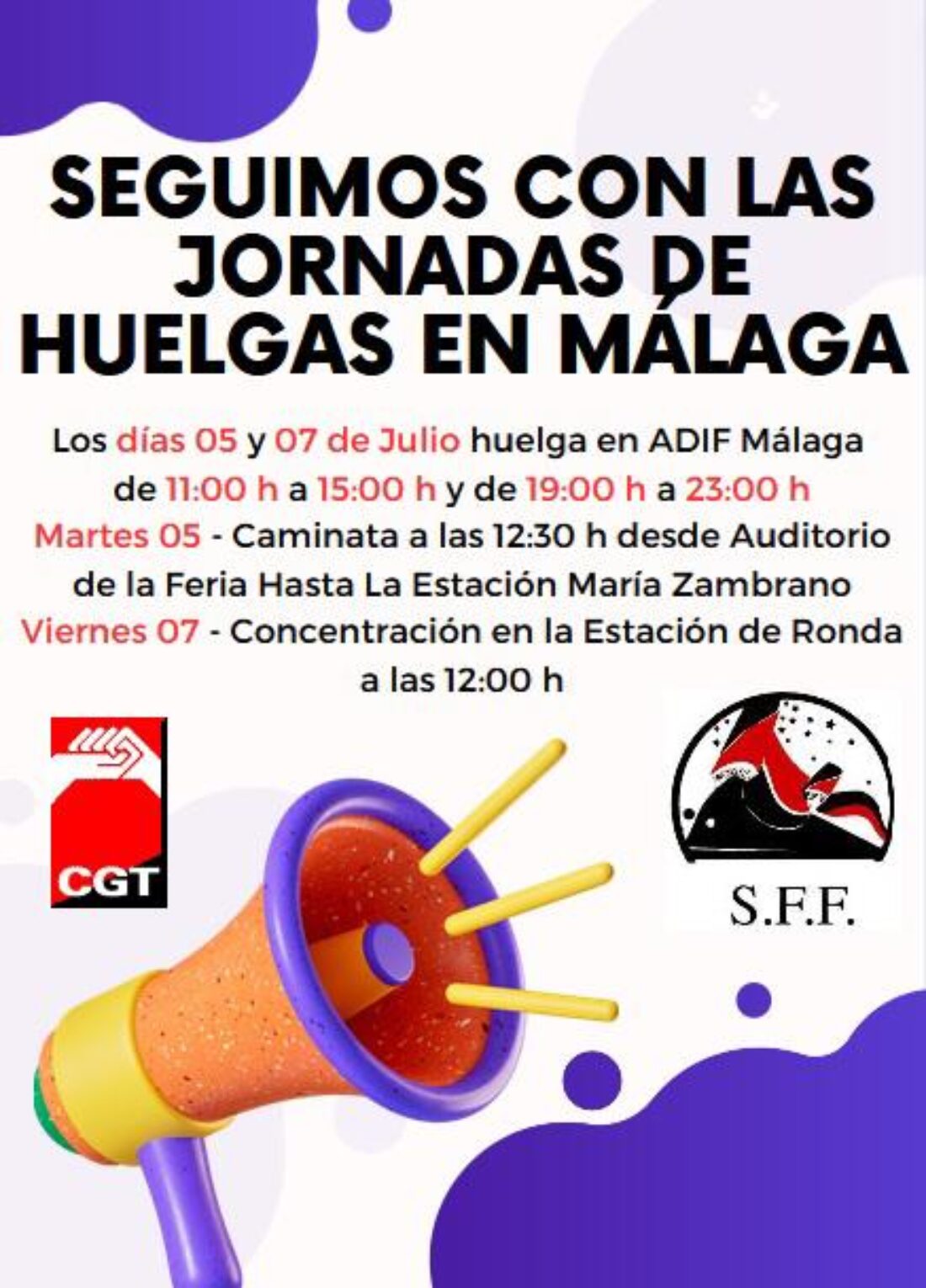 Seguimos con las jornadas de huelgas en Málaga
