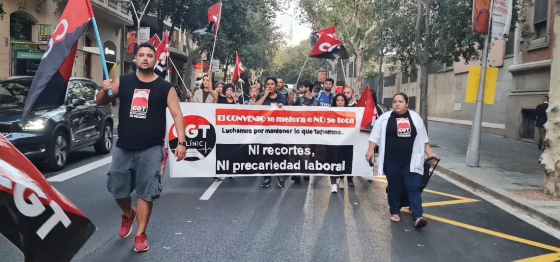 18-O: Manifestación Hospital Clínic de Barcelona