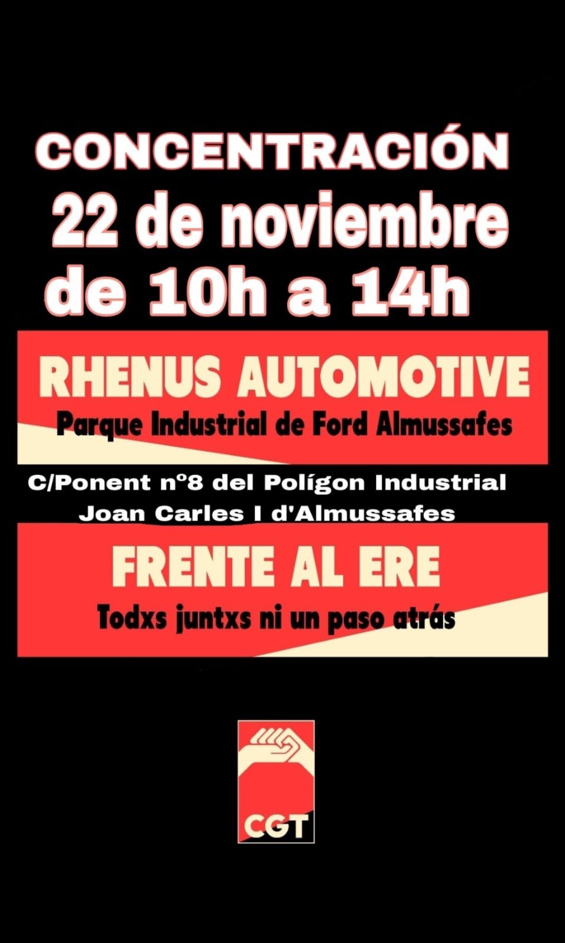 22N: Concentración contra los despidos en Rhenus Automotive