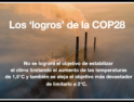 Los «logros» de la COP28