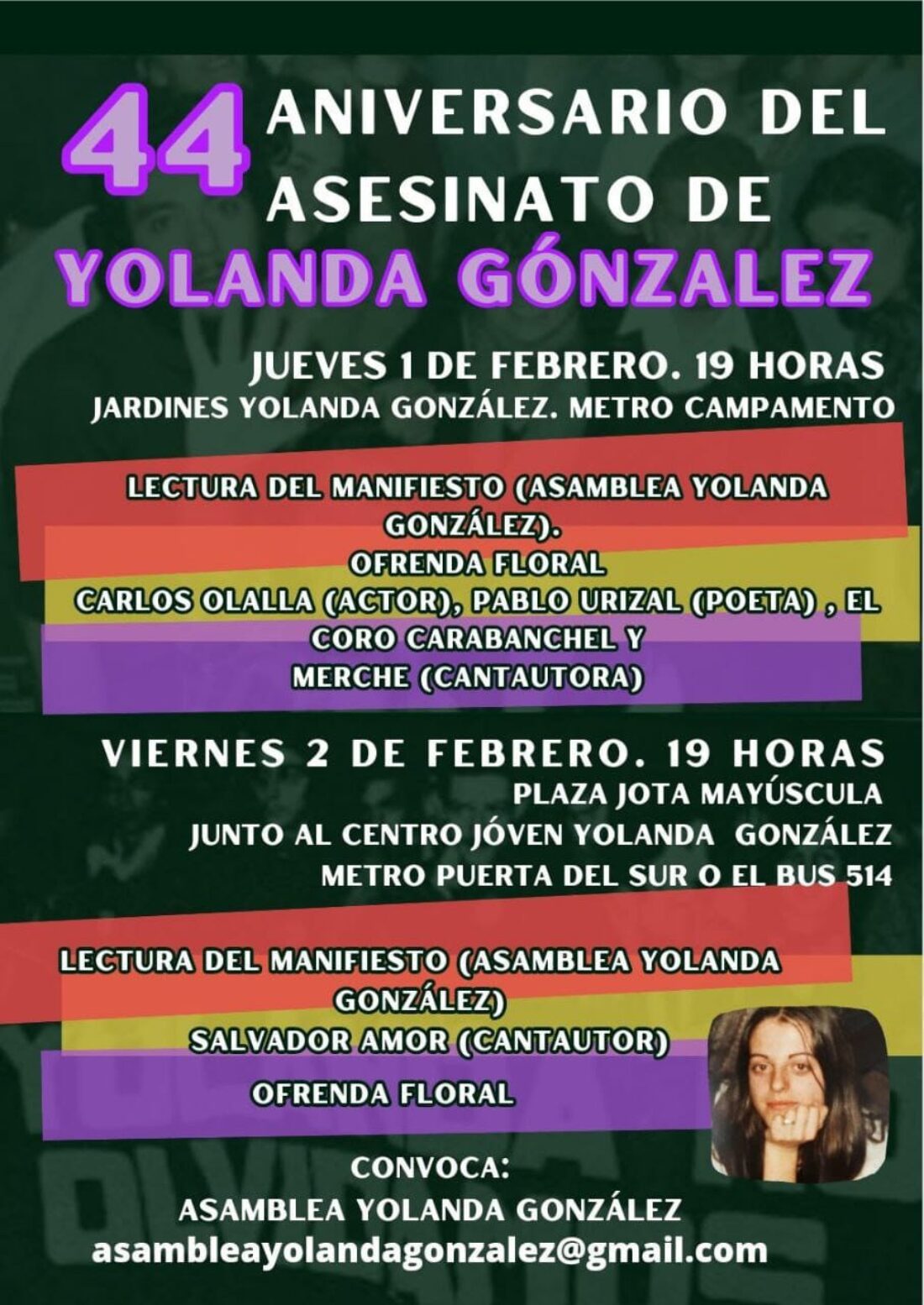 44 Aniversario del asesinato de Yolanda González