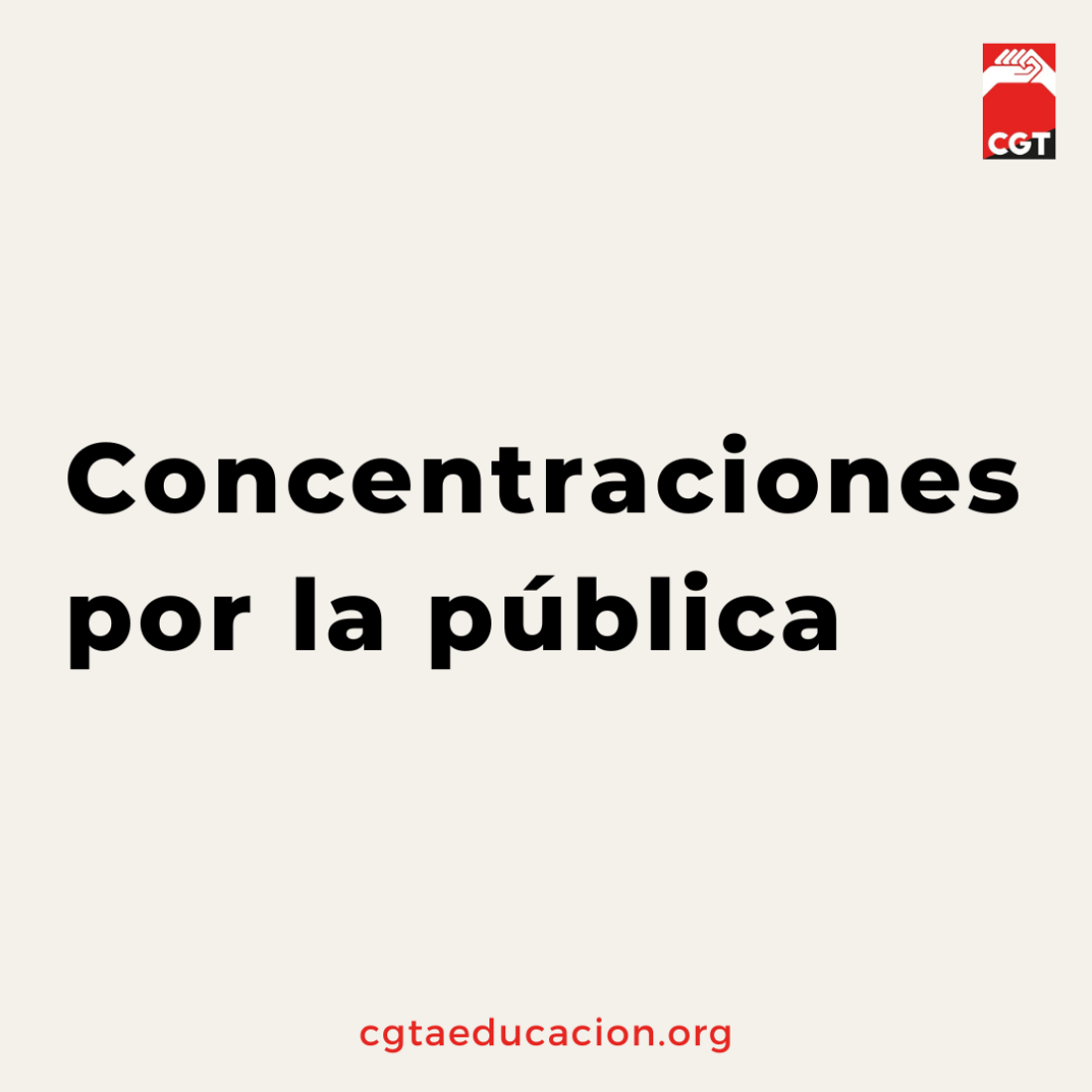 Concentraciones por la pública