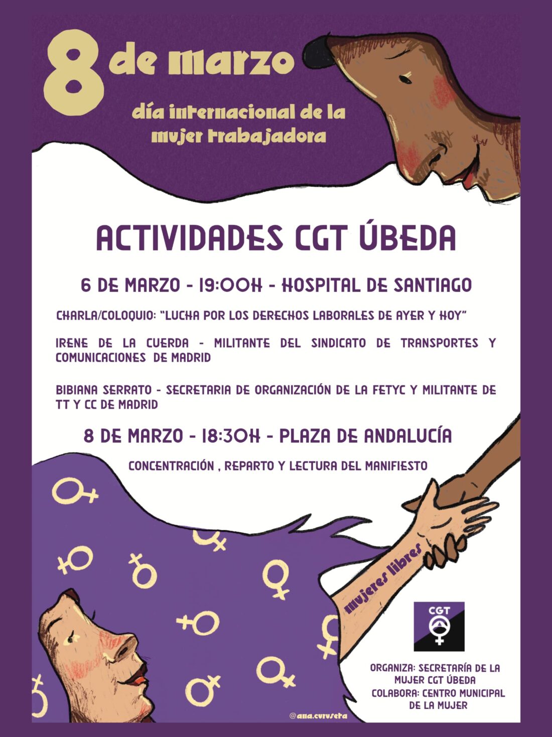 8 de Marzo: Día Internacional de la Mujer Trabajadora. Actividades en Úbeda para el 8M