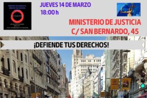 La Coordinadora Madrileña de Emplead@s Públic@s en Fraude de Ley convoca el próximo jueves 14 una concentración ante el Ministerio de Justicia