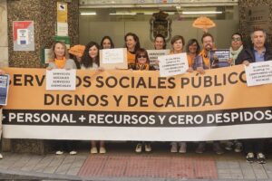 Concentración de la plantilla de Servicios Sociales del Ayuntamiento de Granada