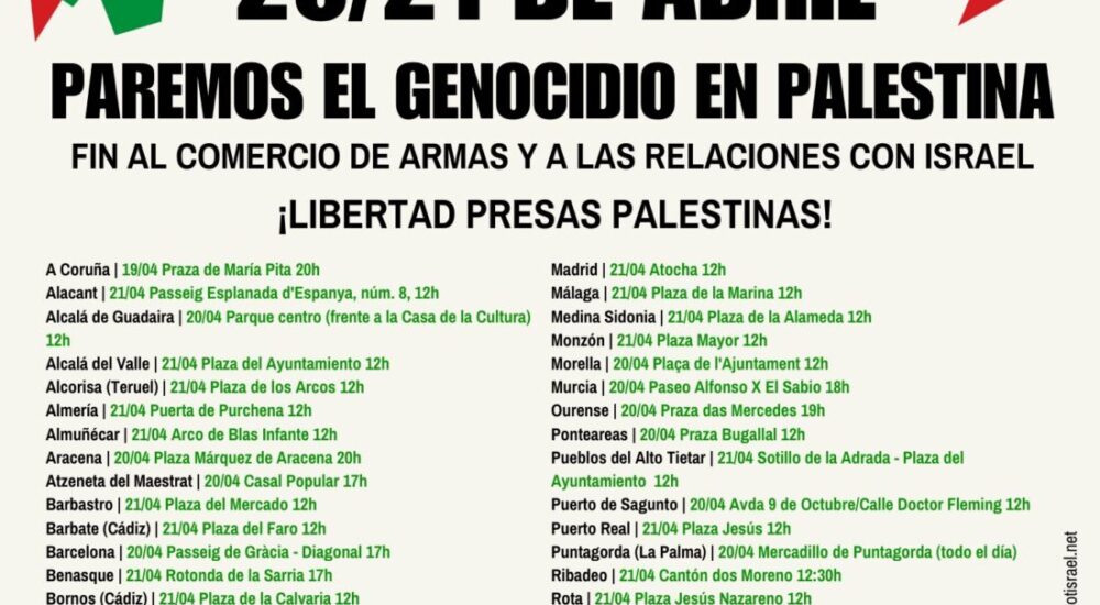 Tensión en Oriente Medio: Tomemos las calles para detener el genocidio contra el pueblo palestino