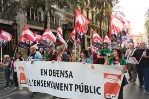 CGT València denuncia la aplicación de la Ley Mordaza a su secretario general durante la jornada de Huelga General Educativa del 23 de mayo