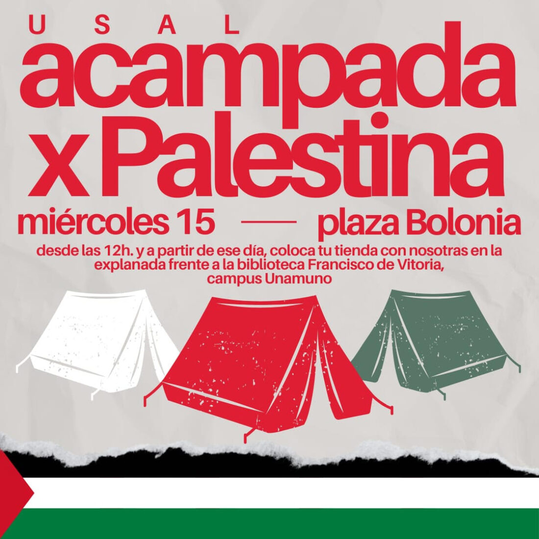 CGT Salamanca apoya la Acampada por Palestina