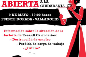 CGT Renault convoca una asamblea abierta a la ciudadanía de Valladolid para explicar la situación de Carrocerías
