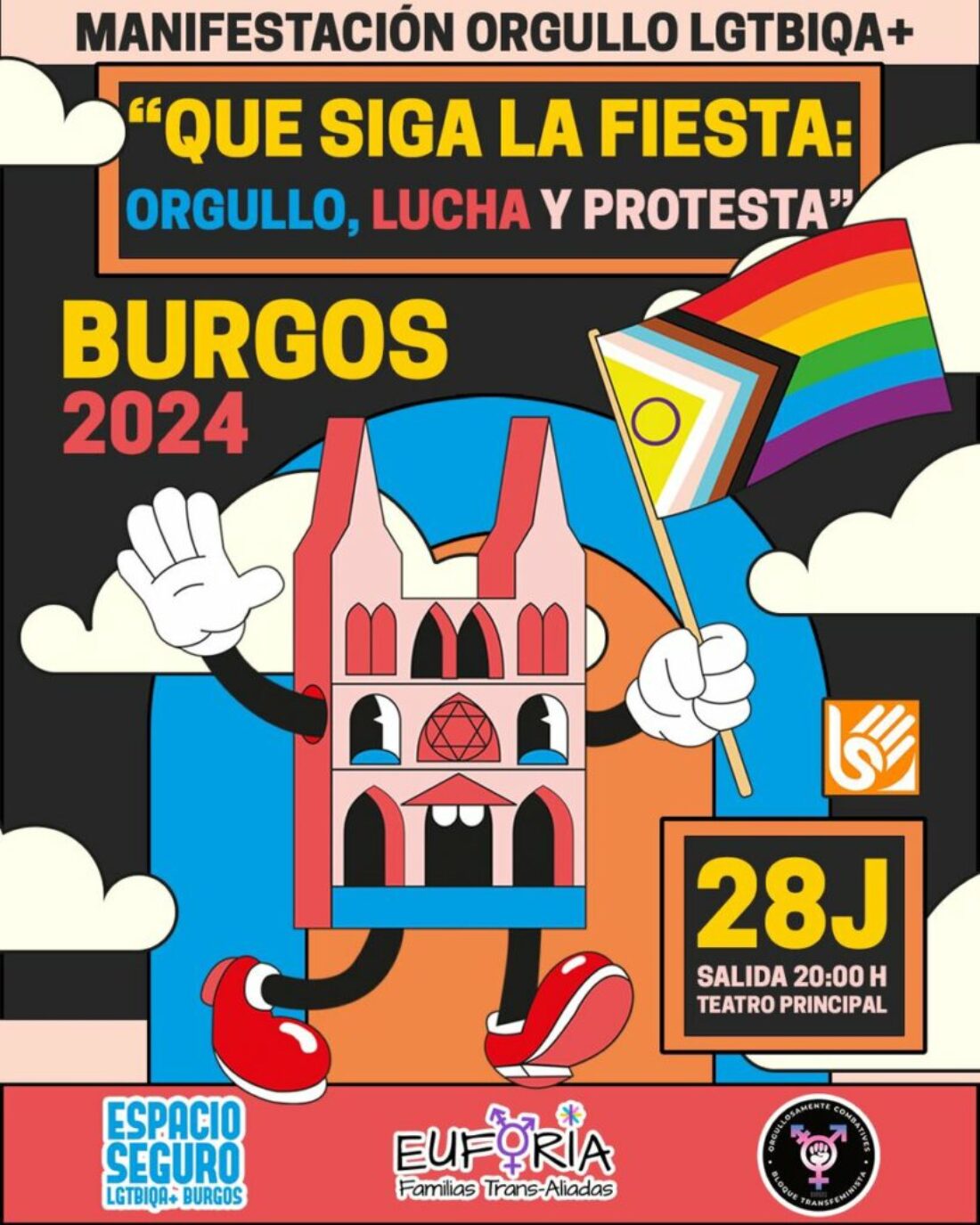 La CGT de Burgos se une a la manifestación convocada por Espacio Seguro, Bloque Transfeminista y Euforia