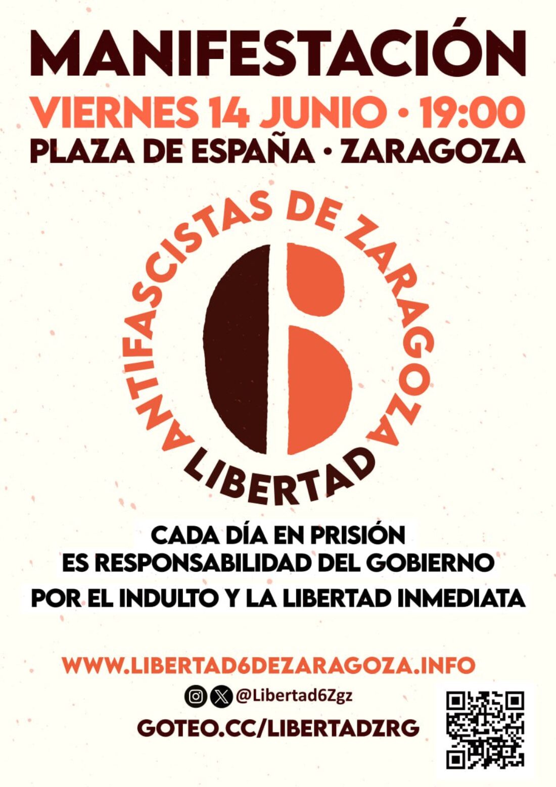 Apoyo a la plataforma Libertad 6 de Zaragoza