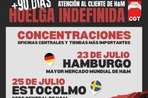 El conflicto de H&M Barcelona se traslada a diversas ciudades de Alemania y Suecia. 90 días de huelga